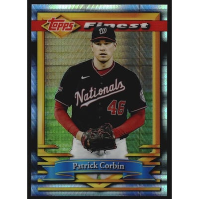 2021 Finest Flashbacks Prism Refractors #124 Patrick Corbin