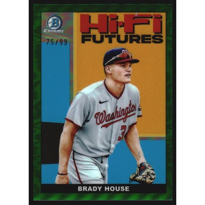 2022 Bowman Chrome Hi-Fi Futures Green Refractors #HIFI21 Brady House