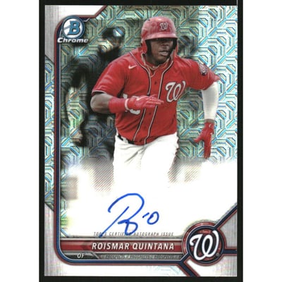 2022 Bowman Chrome Mega Box Autographs #BMARQ Roismar Quintana