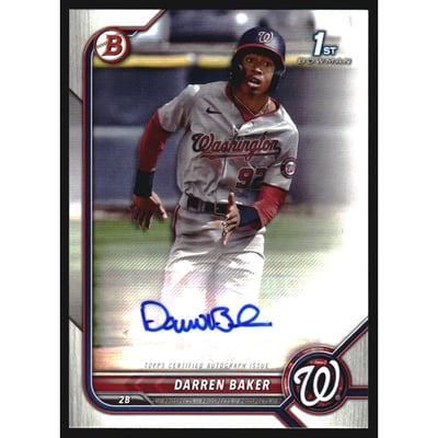 2022 Bowman Prospect Autographs #PPADB Darren Baker