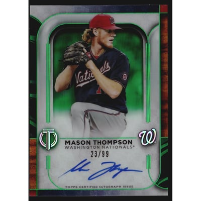 2022 Topps Tribute Autographs Green #TAMTH Mason Thompson