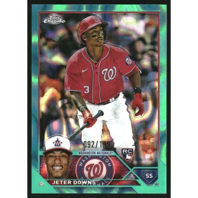 2023 Topps Chrome Aqua Lava Refractors #56 Jeter Downs