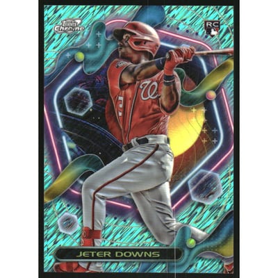 2023 Topps Cosmic Chrome Aqua Equinox Refractors #106 Jeter Downs