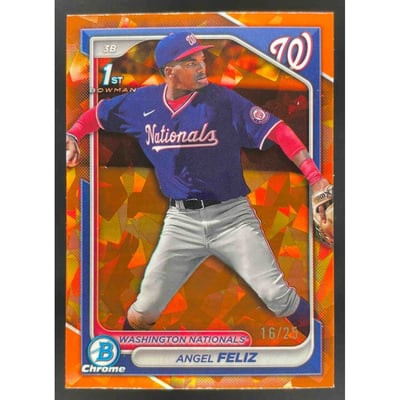 2024 Bowman Chrome Sapphire Prospects Orange #BCP-198 Angel Feliz /25