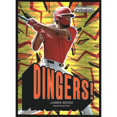 2025 Panini Prizm Dingers Prizms Orange Pulsar #10 James Wood