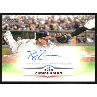2025 Stadium Club Autographs #SCBARZ Ryan Zimmerman