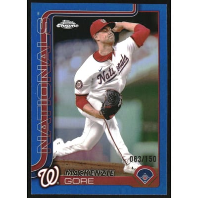 2025 Topps Chrome Blue Refractors #160 MacKenzie Gore