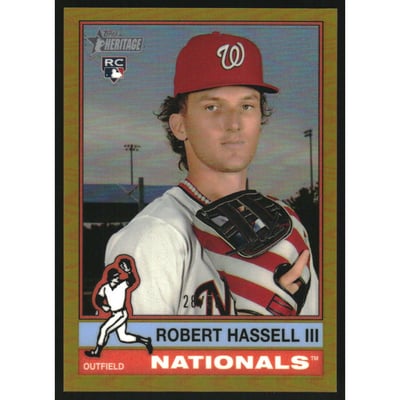 2025 Topps Heritage Chrome Gold Refractors #517 Robert Hassell III