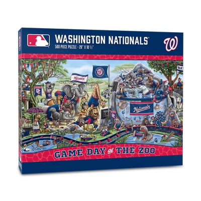 Washington Nationals Fanpoint 10.5" x 28" Game Day at the Zoo 500-Piece Puzzle