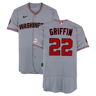 Foster Griffin Washington Nationals Fanatics Authentic Game-Used #22 Gray Jersey vs. Chicago Cubs on March 26 and vs. Miami Marlins on May 8, 2026