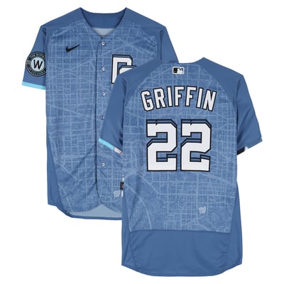 Foster Griffin Washington Nationals Fanatics Authentic Player-Issued #22 Blue City Connect Jersey from the 2026 MLB Season