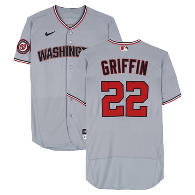Foster Griffin Washington Nationals Fanatics Authentic Player-Issued #22 Gray Jersey from the 2026 MLB Season