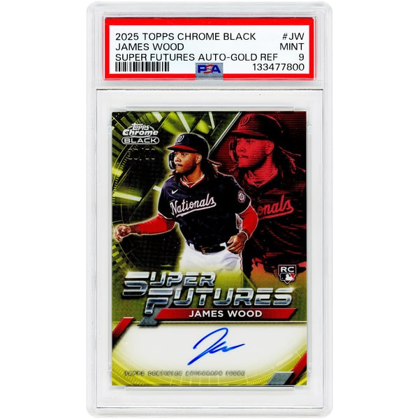 James Wood Washington Nationals Autographed 2025 Topps Chrome 