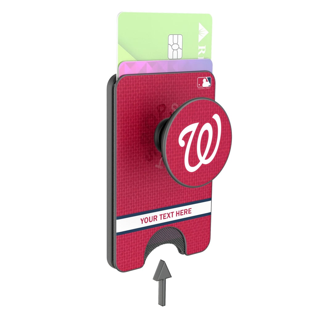 Washington Nationals Keyscaper Personalized Solid PopSockets Magnetic Wallet