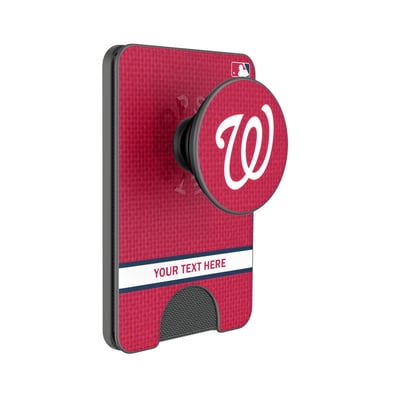 Washington Nationals Keyscaper Personalized Solid PopSockets Magnetic Wallet