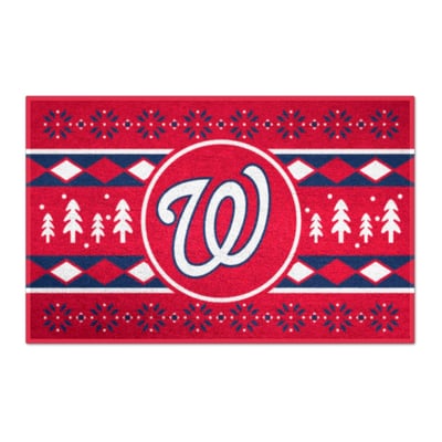 Washington Nationals Logo Brands 19" x 30" Holiday Sweater Starter Mat