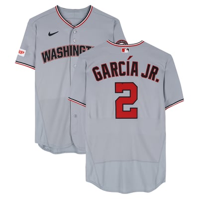 Luis García Jr. Washington Nationals Fanatics Authentic Player-Issued #2 Gray Jersey from the 2026 MLB Season