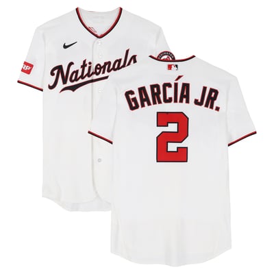 Luis García Jr. Washington Nationals Fanatics Authentic Player-Issued #2 White Jersey from the 2026 MLB Season