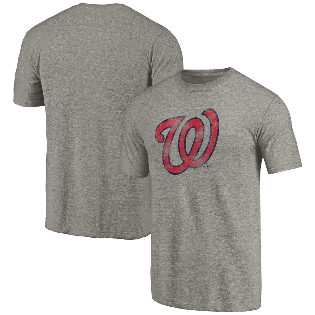Washington Nationals Distressed Team Tri-Blend T-Shirt - Ash