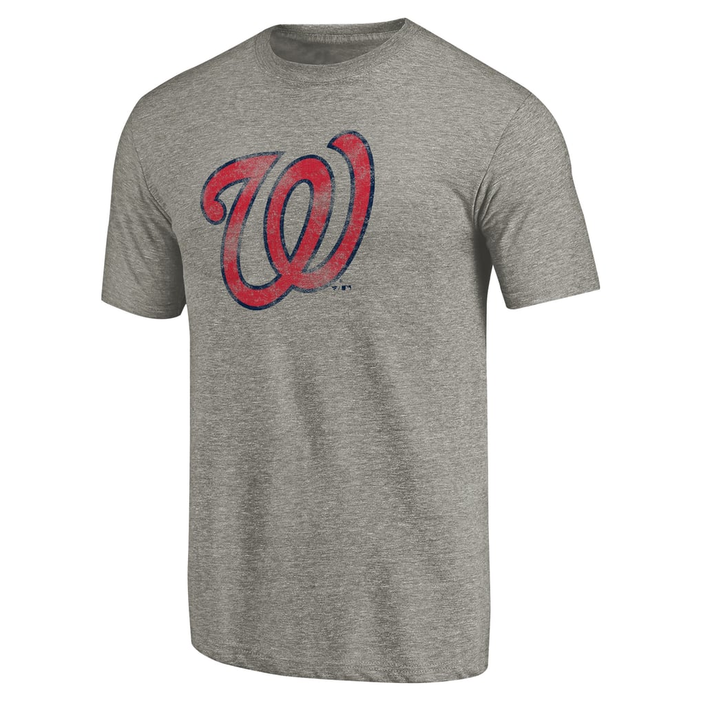 Washington Nationals Distressed Team Tri-Blend T-Shirt - Ash