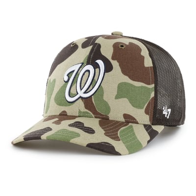 Washington Nationals Carhartt x '47 Duck Adjustable Trucker Hat - Camo