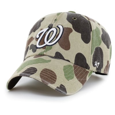 Washington Nationals Carhartt x '47 Duck Clean Up Adjustable Hat - Camo