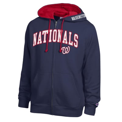  Washington Nationals Champion Fleece Full-Zip Hoodie - Navy