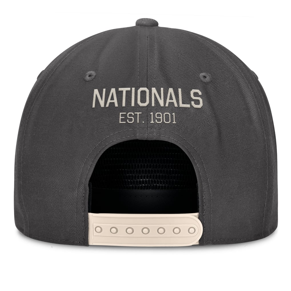 Washington Nationals Fanatics Closer Adjustable Hat - Charcoal