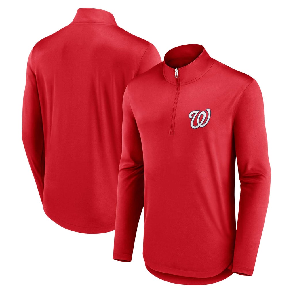 Washington Nationals Fanatics Quarterback Quarter-Zip Top - Red
