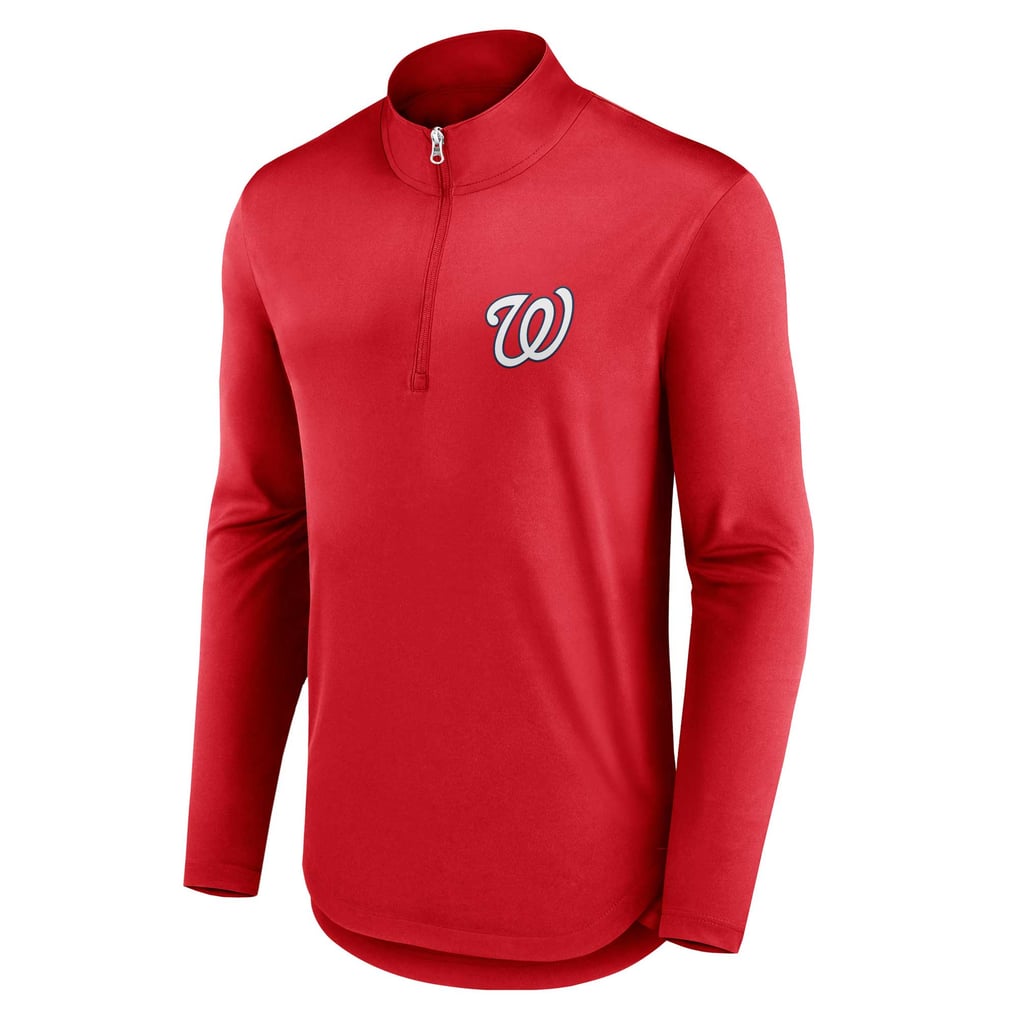 Washington Nationals Fanatics Quarterback Quarter-Zip Top - Red
