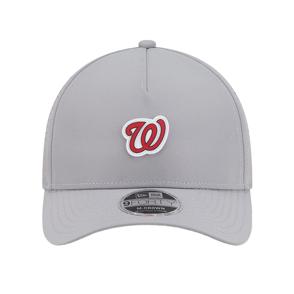  Washington Nationals New Era Micro Logo 9FORTY M-Crown A-Frame Adjustable Hat - Gray