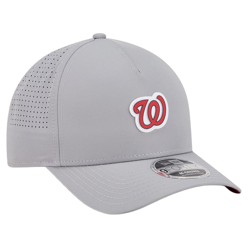  Washington Nationals New Era Micro Logo 9FORTY M-Crown A-Frame Adjustable Hat - Gray