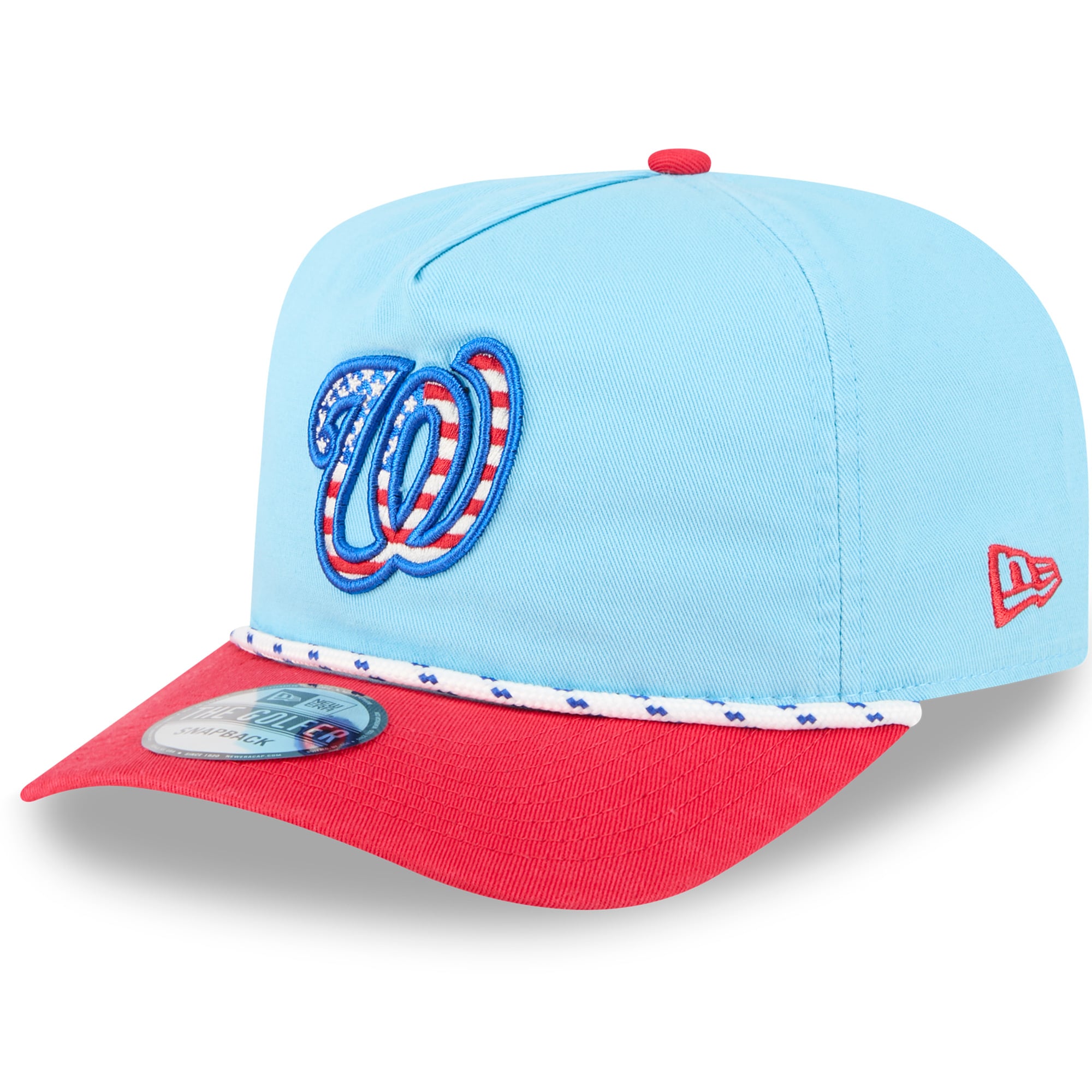 thumbnail image 2 of Washington Nationals Baseball Hat – Red/Blue Tricolor, Youth & Adult Sizes, Outdoor Cap, Trea Turner Player Cap 2 of 6