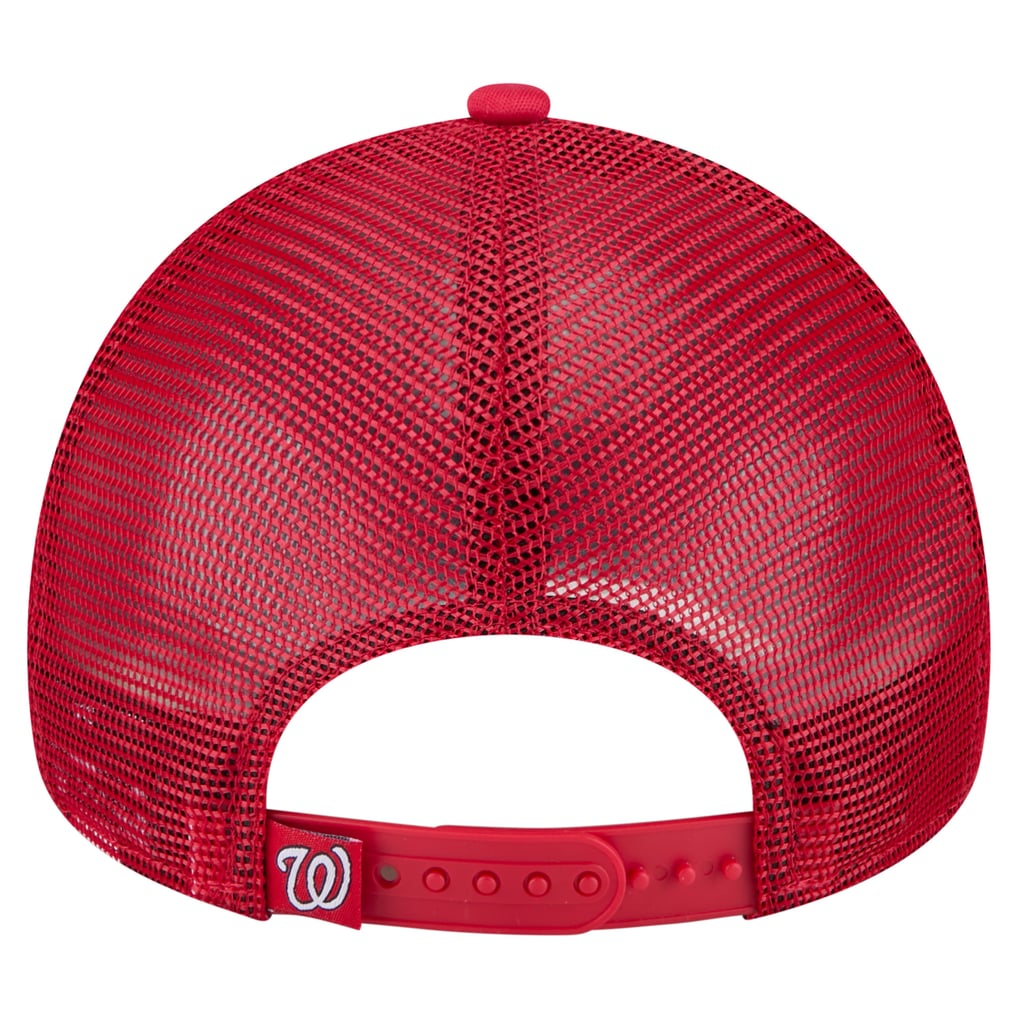  Washington Nationals New Era Distressed 9FORTY A-Frame Adjustable Trucker Hat - Red