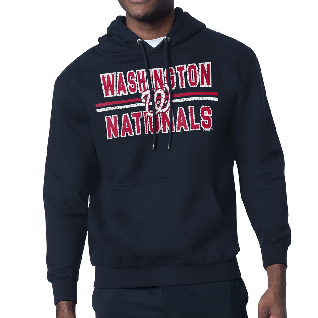 Washington Nationals Starter Team Mesh Print Graphic Pullover Hoodie - Navy