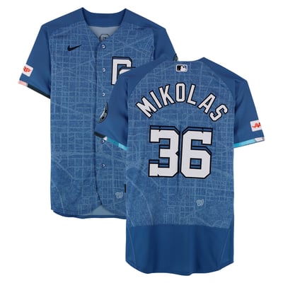 Miles Mikolas Washington Nationals Fanatics Authentic Game-Used #36 Blue City Connect Jersey vs. Los Angeles Dodgers on April 4, 2026