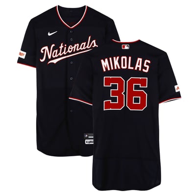 Miles Mikolas Washington Nationals Fanatics Authentic Game-Used #36 Navy Jersey vs. Pittsburgh Pirates on April 14, 2026