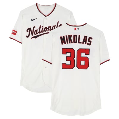 Miles Mikolas Washington Nationals Fanatics Authentic Player-Issued #36 White Jersey from the 2026 MLB Season