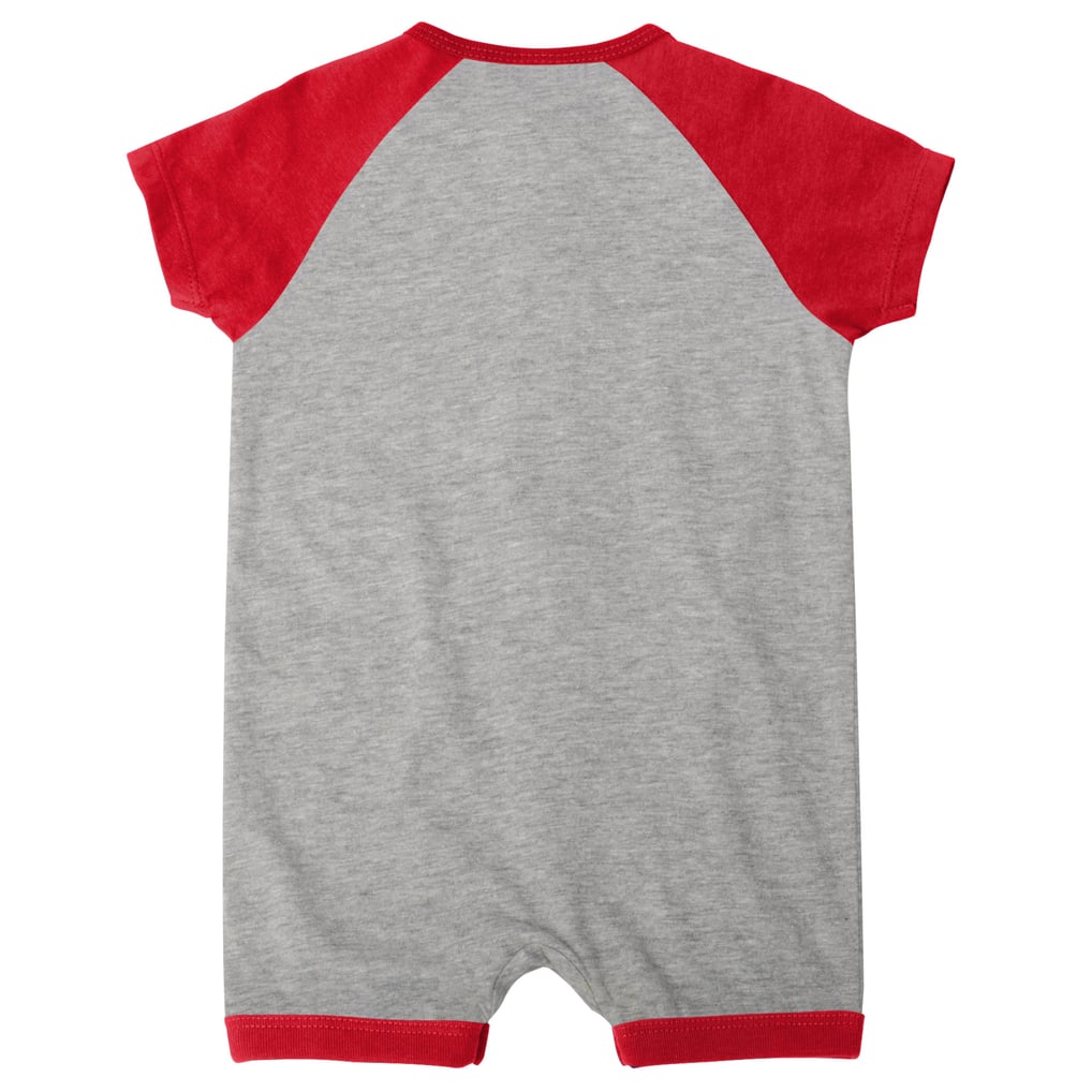  Washington Nationals Newborn & Infant Extra Base Hit Raglan Full-Snap Romper - Heather Gray