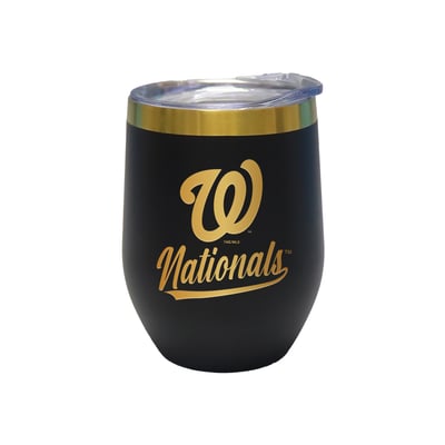 Washington Nationals The Memory Company 12oz. Stainless Steel Gold Lettering Stemless Wine Tumbler