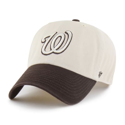  Washington Nationals '47 Unisex Two-Tone Fashion Clean Up Adjustable Hat - Natural/Brown