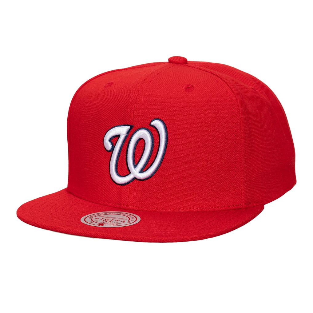  Washington Nationals Mitchell & Ness Unisex Side Logo Snapback Hat - Red