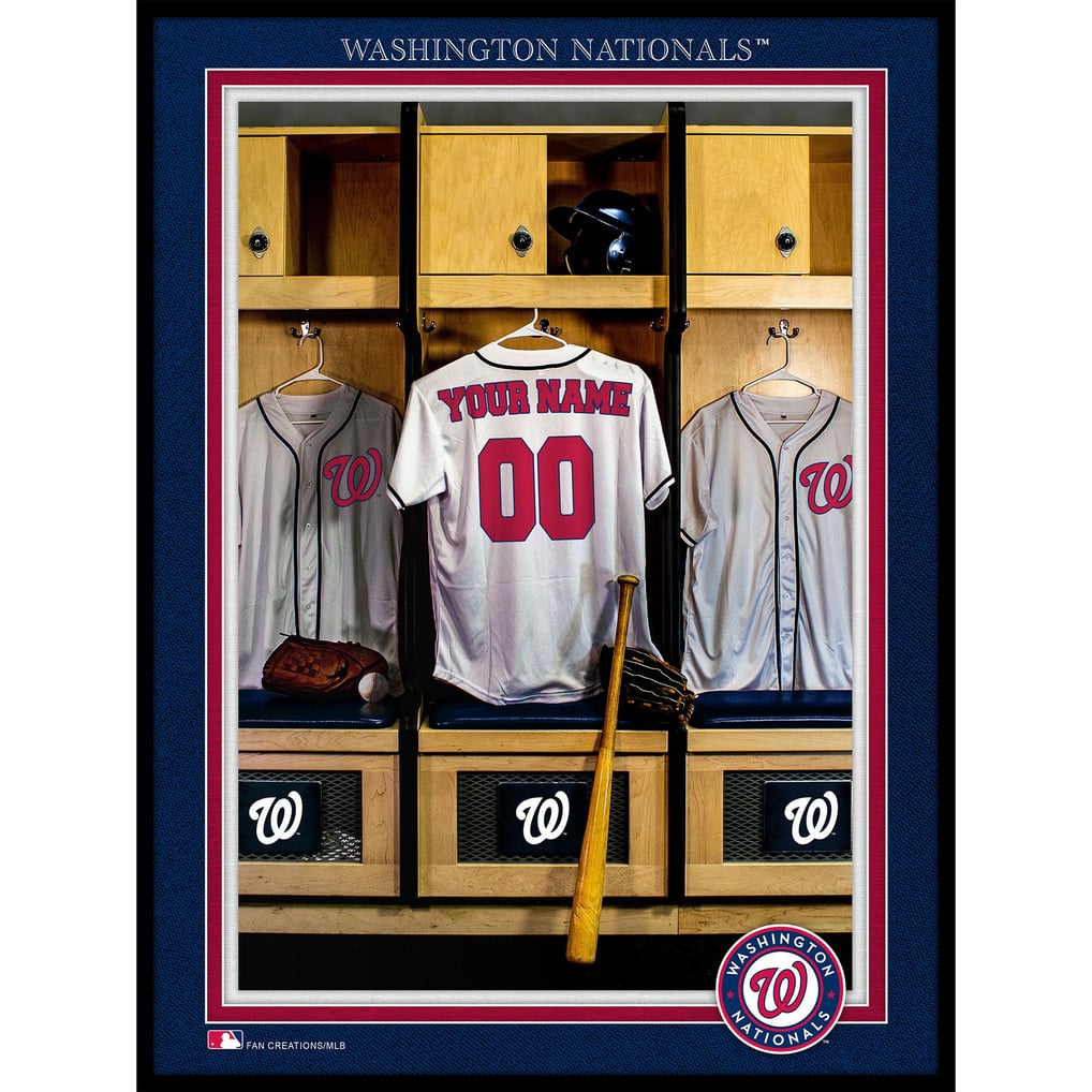 Washington Nationals 12'' x 16'' Personalized Team Jersey Print
