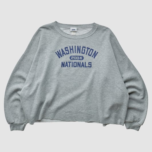 Washington Nationals CSA 2004 Pullover Sweatshirt - Heather Gray - 2XL by Fanatics Real Vintage