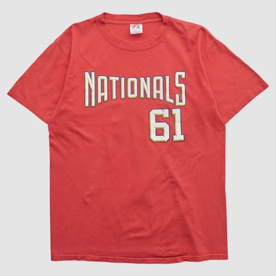 Washington Nationals Majestic 2000s T-shirt - Red - M by Fanatics Real Vintage