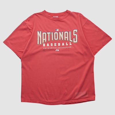 Washington Nationals Majestic 2000s T-shirt - Red - XL by Fanatics Real Vintage