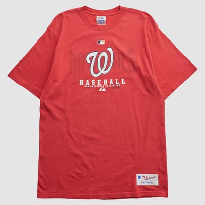 Washington Nationals Majestic 2008 T-shirt - Red - XL by Fanatics Real Vintage