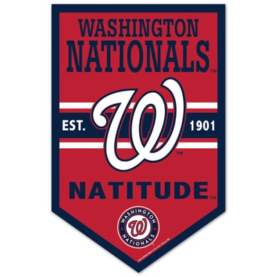 Washington Nationals WinCraft 11" x 17" Chevron Wood Sign