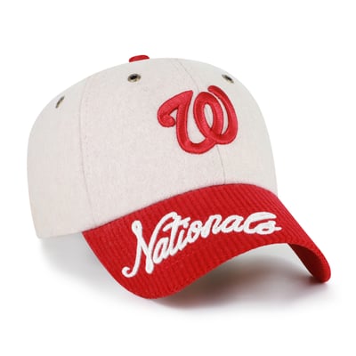 Washington Nationals '47 Women's Rope Script Clean Up Adjustable Hat - Natural