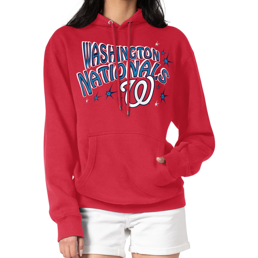 Washington Nationals Starter Women's Fireworks Fleece Tri-Blend Pullover Hoodie - Red